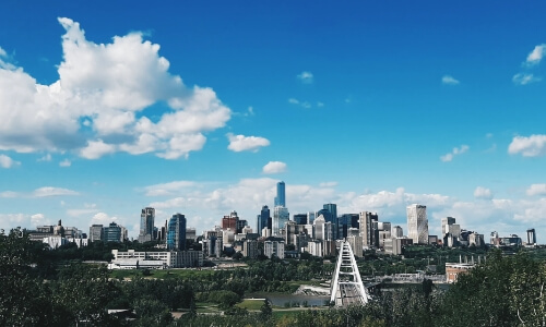 A view over downtown Edmonton